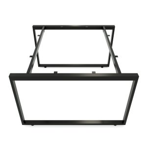 HBRT011 - Bàn cụm 2 người 120x120cm hệ RECTANG chân sắt lắp ráp