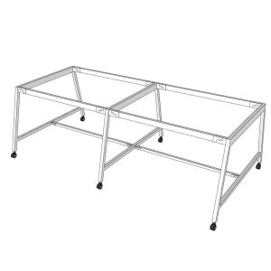 Chân sắt di động cho bàn cụm 4 240x120cm sơn tĩnh điện CFOS007