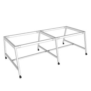 Chân sắt di động cho bàn cụm 4 240x120cm sơn tĩnh điện CFOS007