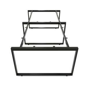 HBRT012 - Bàn cụm 4 người 120x240cm hệ RECTANG chân sắt lắp ráp