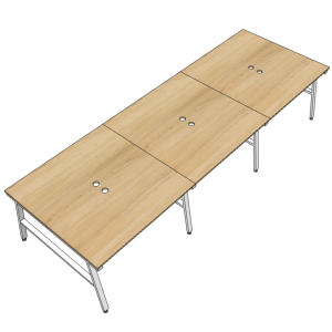Bàn cụm 6 360x120 AConcept chân sắt lắp ráp - HBAC016