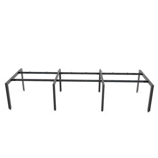 HBTA013 - Bàn cụm 6 chỗ ngồi 120x360cm hệ Trian chân sắt tam giác