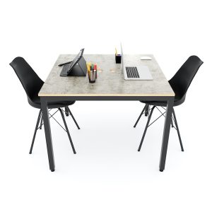 Bàn cụm 2 100x100cm gỗ Plywood phủ melamin chân sắt Uconcept HBUC055