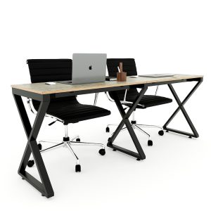Bàn cụm 2 200x50cm gỗ Plywood phủ melamin chân Xconcept HBXC033