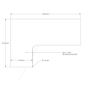 Bàn nâng hạ FlexiCorner 110x160cm gỗ Plywood 3 khớp chỉnh điện FLD018