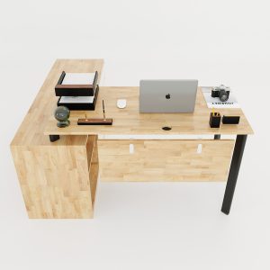 HBOV020 - Bàn giám đốc 160x140 hệ Oval Concept lắp ráp
