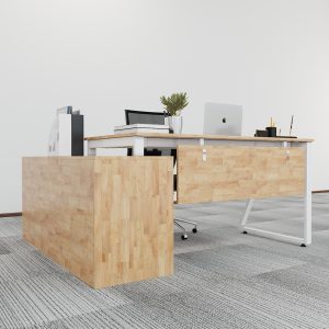 HBMC023 - Bàn giám đốc 160x140 (mặt bàn 70) MConcept chân sắt lắp ráp
