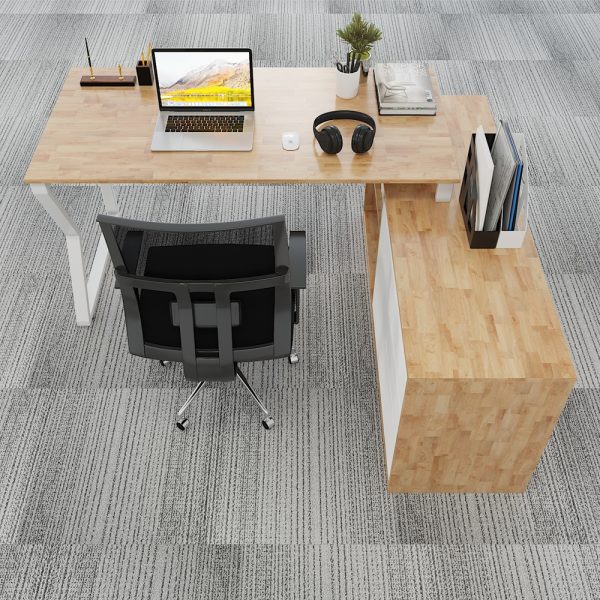 HBMC023 - Bàn giám đốc 160x140 (mặt bàn 70) MConcept chân sắt lắp ráp