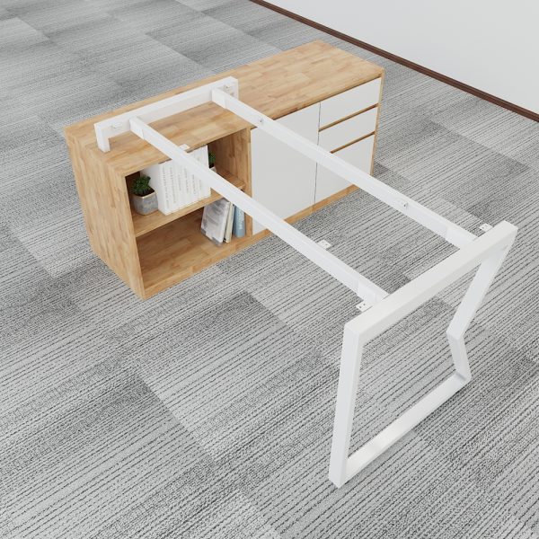 HBMC023 - Bàn giám đốc 160x140 (mặt bàn 70) MConcept chân sắt lắp ráp