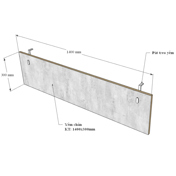 Kích thước Bàn chữ L 180x160cm hệ CONE chân sắt lắp ráp