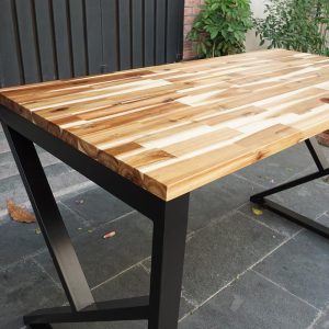 Bàn làm việc 120x60cm gỗ tràm hệ Wooden  chân Kconcept lắp ráp HBWD020
