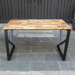 Bàn làm việc 120x60cm gỗ tràm hệ Wooden  chân Kconcept lắp ráp HBWD020