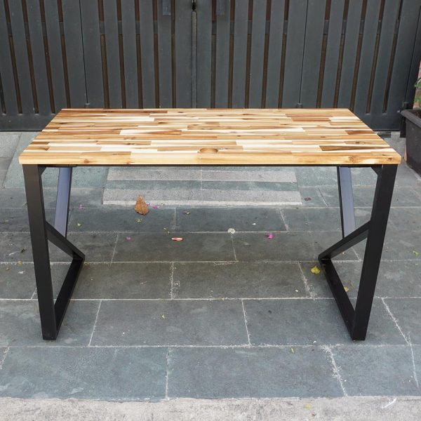 Bàn làm việc 120x60cm gỗ tràm hệ Wooden  chân Kconcept lắp ráp HBWD020