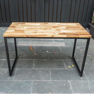 Bàn làm việc 120x60cm gỗ tràm hệ Wooden chân sắt lắp ráp HBWD023