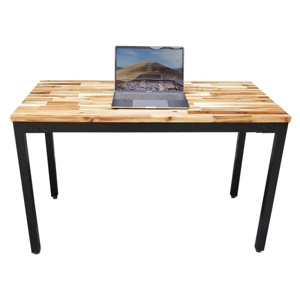 Bàn làm việc 120x60cm gỗ tràm hệ Wooden chân Uconcept lắp ráp HBWD021