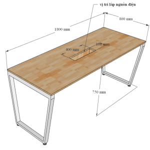 Bàn họp 180x80 Trapeze Concept lắp ráp