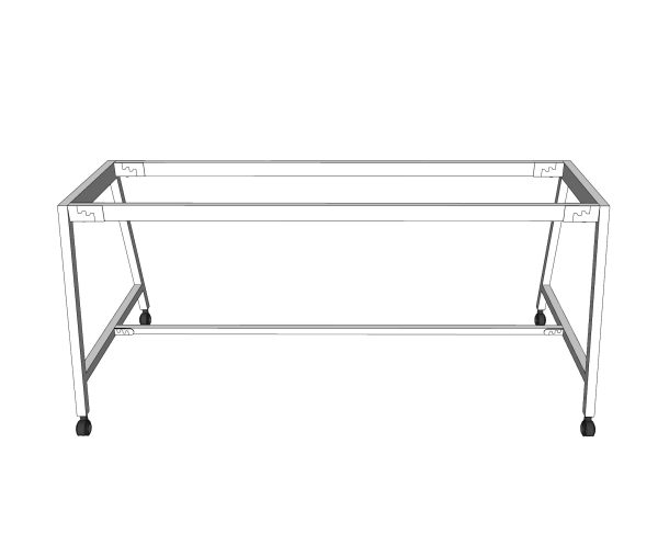 Chân sắt di động cho bàn cụm 2 người 180x80cm sơn tĩnh điện CFOS008