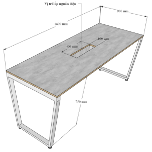 Chân sắt lắp ráp cho mặt bàn họp 180x90cm