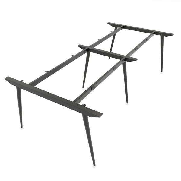 Bàn họp 240x120cm gỗ Plywood vân sồi chân sắt hệ CONE HBCO030