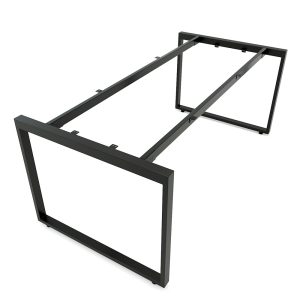 Bàn họp gỗ tràm 90x180cm chân sắt lắp ráp hệ Wooden HBWD008