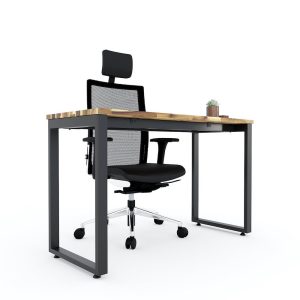 Bàn làm việc 120x50cm gỗ tràm chân sắt hệ Rectang HBWD042