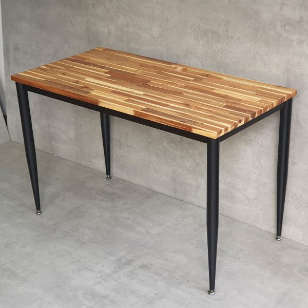 Bàn làm việc 120x60cm gỗ tràm chân sắt lắp hệ CONE II HBCN027