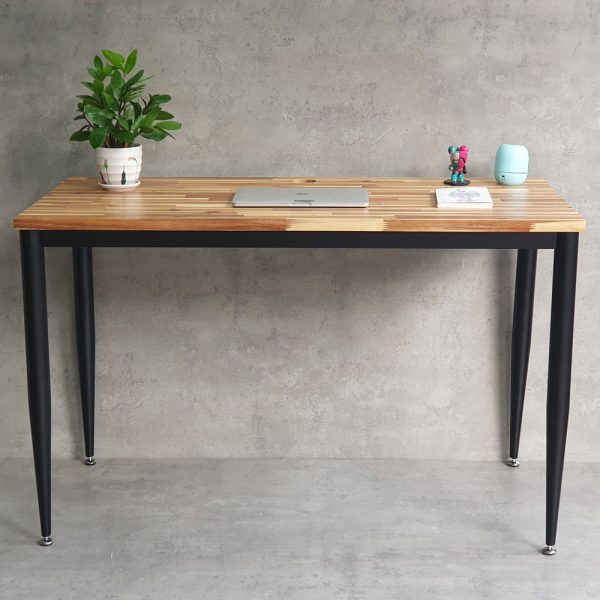 Bàn làm việc 120x60cm gỗ tràm chân sắt lắp hệ CONE II HBCN027