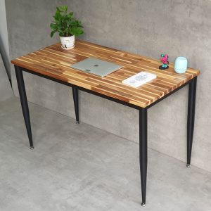 Bàn làm việc 120x60cm gỗ tràm chân sắt lắp hệ CONE II HBCN027