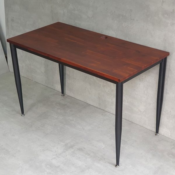Bàn làm việc 120x60cm gỗ tràm chân sắt lắp hệ CONE II HBCN027