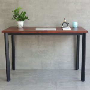 Bàn làm việc 120x60cm gỗ tràm chân sắt lắp ráp hệ Oval HBOV049