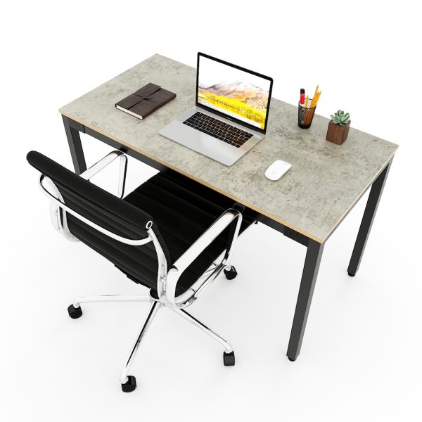 Bàn làm việc 120x60cm gỗ Plywood màu bê tông chân Uconcept HBUC039