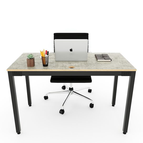Bàn làm việc 120x60cm gỗ Plywood màu bê tông chân Uconcept HBUC039