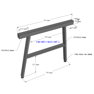 HBAC006 - Bàn làm việc 120x80 AConcept chân sắt lắp ráp