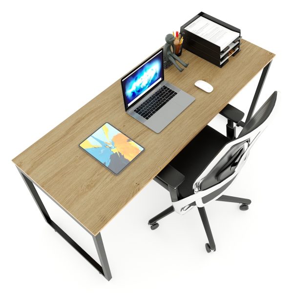 Bàn làm việc 160x60cm gỗ Plywood phủ melamin chân hệ Slean HBSL008