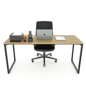 Bàn làm việc 160x60cm gỗ Plywood phủ melamin chân hệ Slean HBSL008