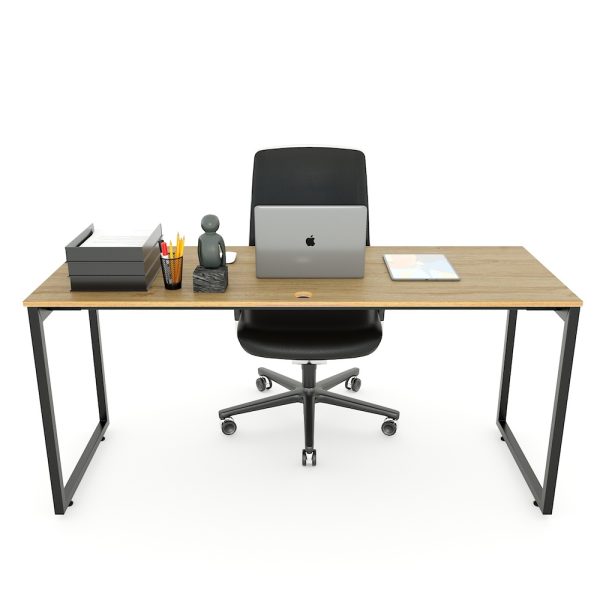 Bàn làm việc 160x60cm gỗ Plywood phủ melamin chân hệ Slean HBSL008