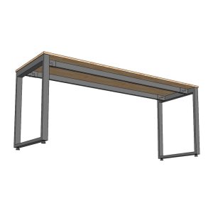 Bàn làm việc 180x60cm gỗ cao su chân sắt lắp ráp Rectang HBRT084