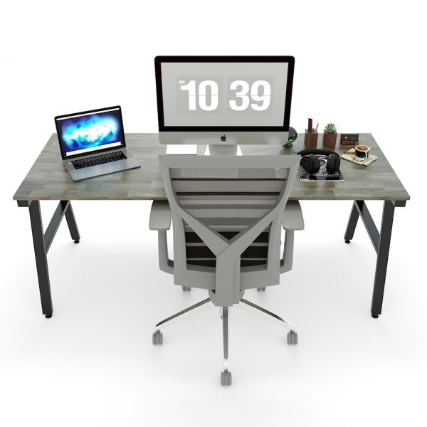 Bàn làm việc 180x70cm gỗ cao su chân sắt hệ Aconcept HBAC029
