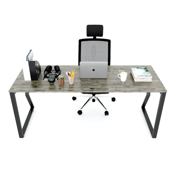 Bàn làm việc 180x70cm gỗ cao su chân sắt hệ Mconcept HBMC033