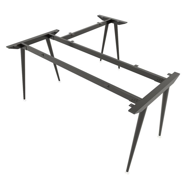 HBCO017 - Bàn chữ L 160x150cm hệ CONE chân sắt lắp ráp