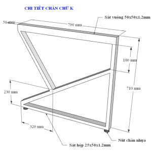 Bàn chữ L 160x80cm gỗ Plywood màu bê tông chân sắt hệ Kconcept HBKC034