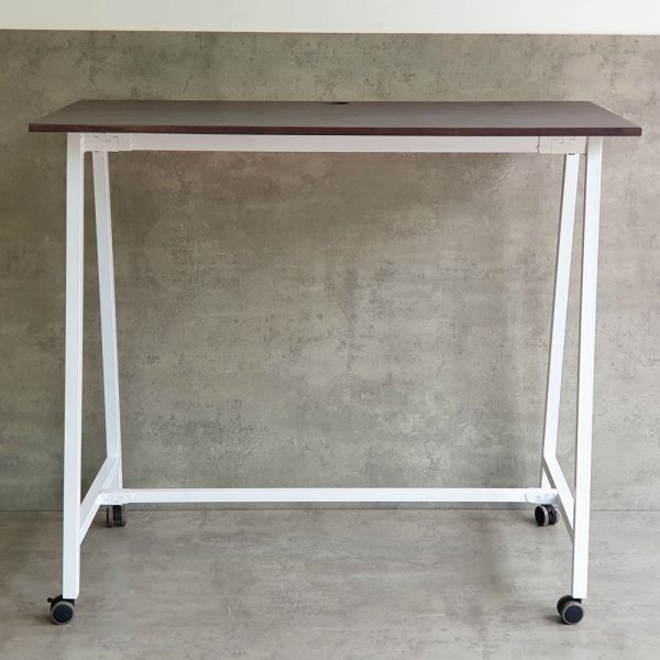 Bàn đứng di động 120x60cm gỗ cao su chân sắt lắp ráp FOS013