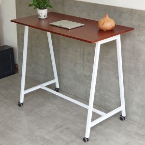 Bàn đứng di động 120x60cm gỗ cao su chân sắt lắp ráp FOS013