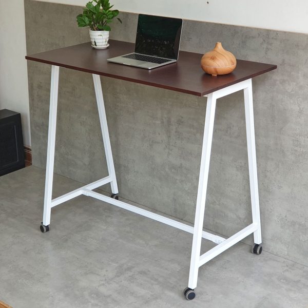 Bàn đứng di động 120x60cm gỗ cao su chân sắt lắp ráp FOS013