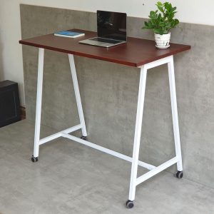 Bàn đứng di động 120x60x105cm gỗ tràm chân sắt lắp ráp FOS014