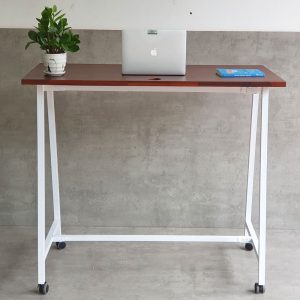 Bàn đứng di động 120x60x105cm gỗ tràm chân sắt lắp ráp FOS014