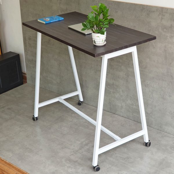 Bàn đứng di động 120x60x105cm gỗ tràm chân sắt lắp ráp FOS014