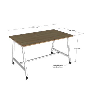 ban lam viec fos 140x50cm go plywood chan sat di dong 9