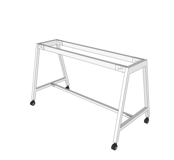 Chân sắt di động cho bàn làm việc 140x60cm sơn tĩnh điện CFOS002