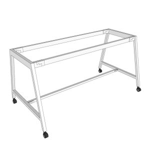 Chân sắt di động cho bàn làm việc 160x80cm sơn tĩnh điện CFOS005